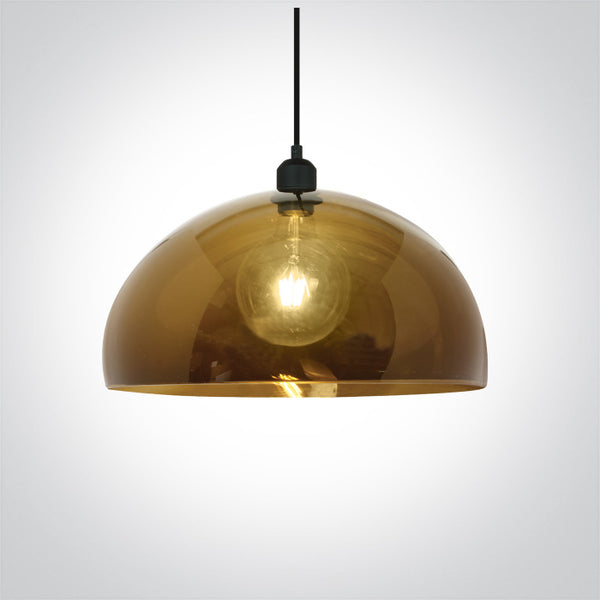 One Light 63142/BR BROWN PENDANT SHADE