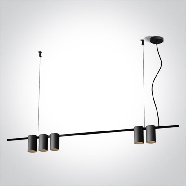 One Light 63146A/B BLACK PENDANT GU10 5x7W IP20 100-240V