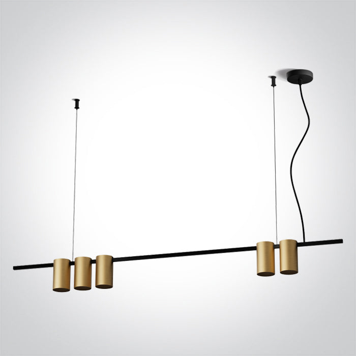 One Light 63146A/BBS BRUSHED BRASS PENDANT GU10 5x7W IP20 100-240V