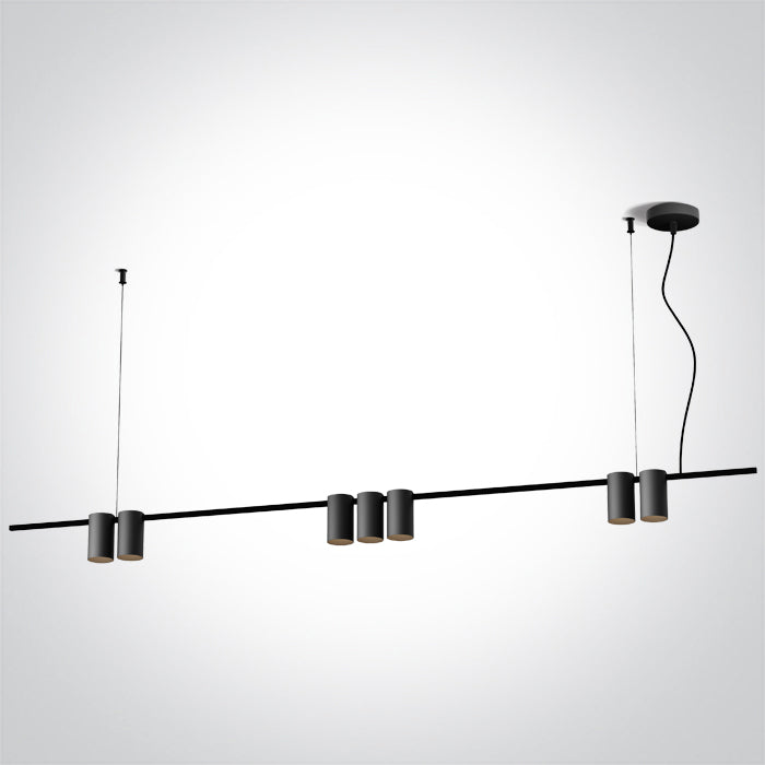 One Light 63146B/B BLACK PENDANT GU10 7x7W IP20 100-240V