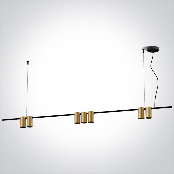 One Light 63146B/BBS BRUSHED BRASS PENDANT GU10 7x7W IP20 100-240V