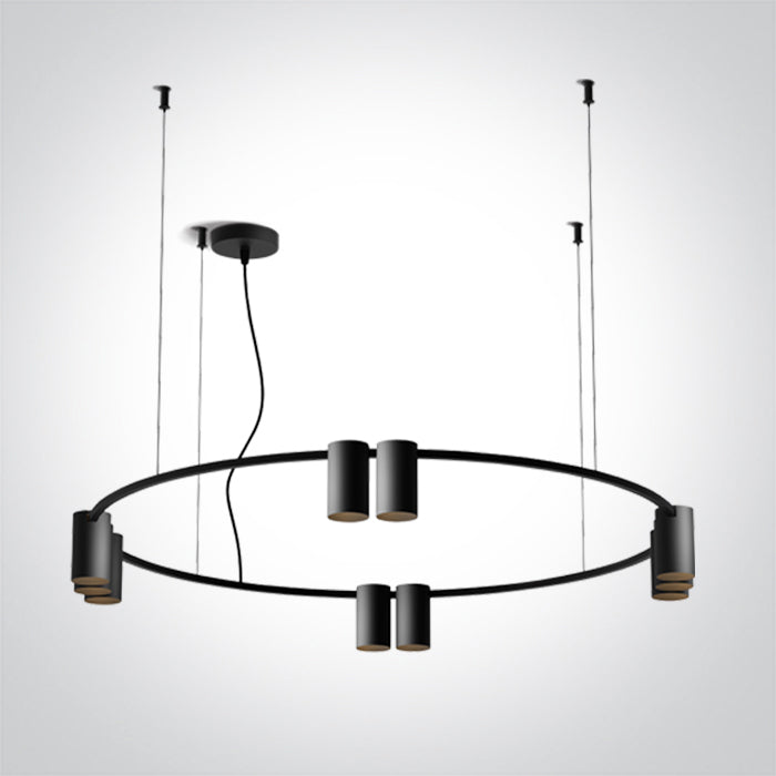 One Light 63146C/B BLACK PENDANT GU10 10x7W IP20 100-240V