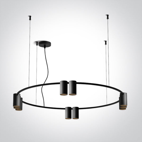One Light 63146C/B BLACK PENDANT GU10 10x7W IP20 100-240V