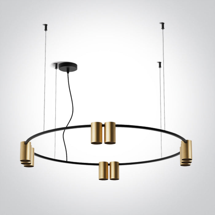 One Light 63146C/BBS BRUSHED BRASS PENDANT GU10 10x7W IP20 100-240V