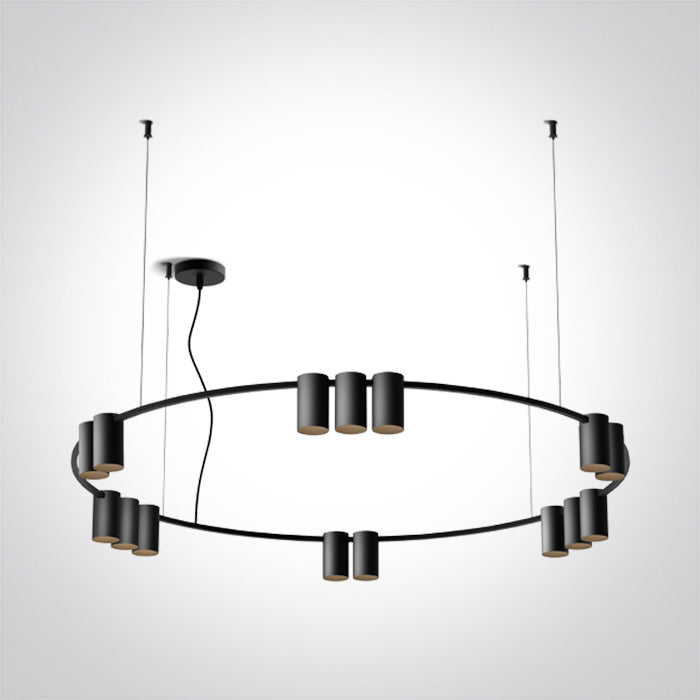One Light 63146D/B BLACK PENDANT GU10 15x7W IP20 100-240V