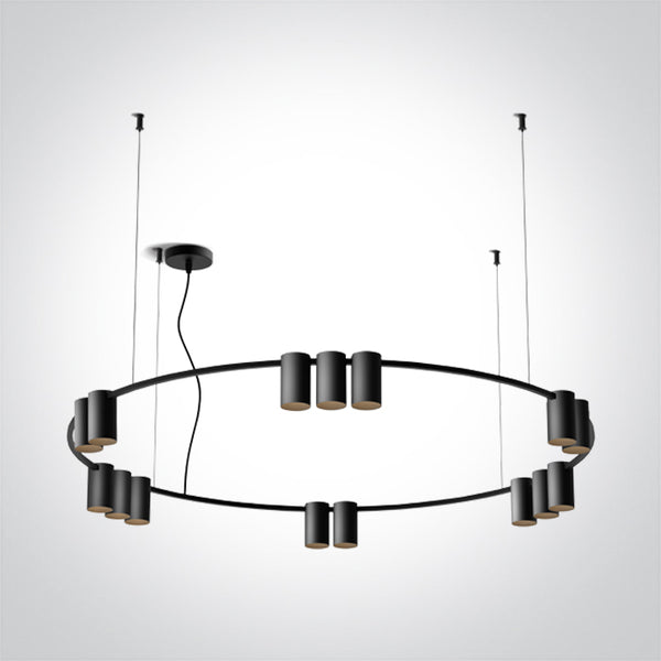One Light 63146D/B BLACK PENDANT GU10 15x7W IP20 100-240V