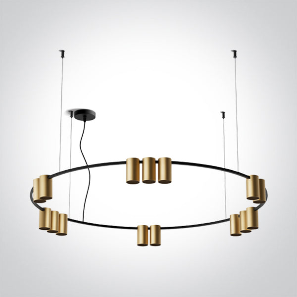 One Light 63146D/BBS BRUSHED BRASS PENDANT GU10 15x7W IP20 100-240V