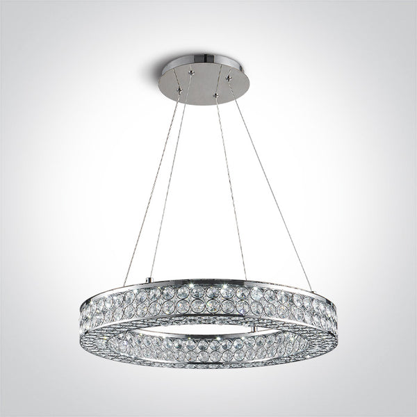 One Light 63184C/C/W CHROME PENDANT 24W WW 230V IP20