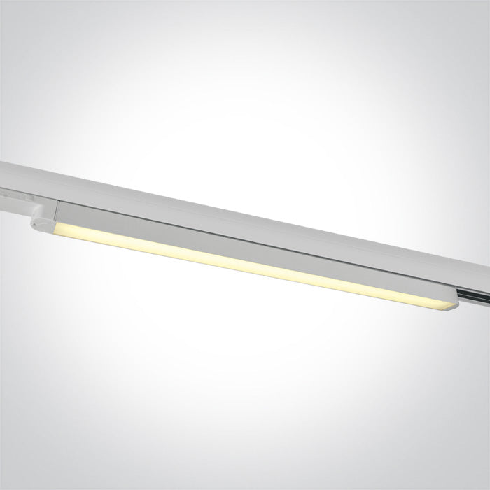 One Light 65018T/W/W WHITE LED 16W WW LINEAR TRACK LIGHT 100-240V