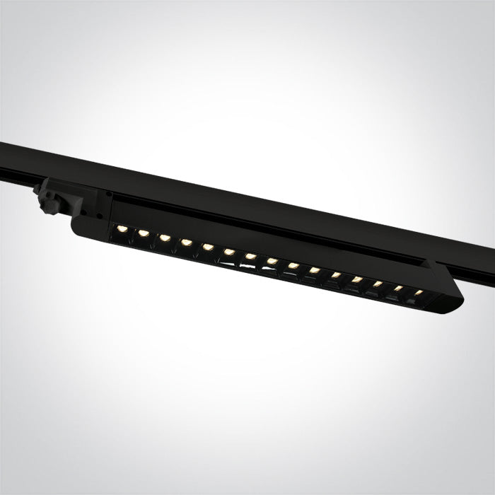One Light 65024TA/B/W BLACK SMD LED 15x1W WW 30deg LINEAR TRACK LIGHT ADJUSTABLE 230V