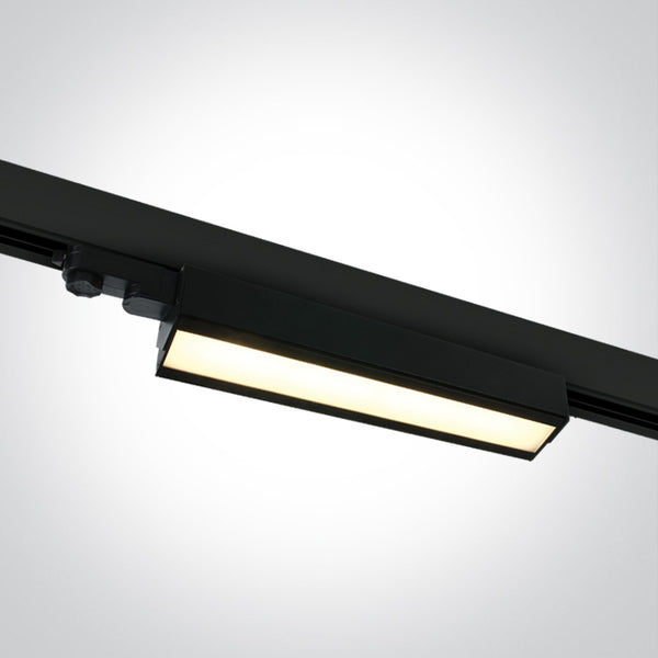 One Light 65026T/B/V BLACK 40W CCTV TRACK LIGHT ADJUSTABLE 230V