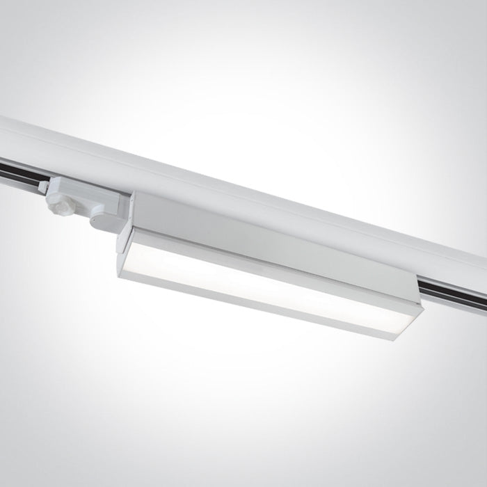 One Light 65026T/W/C WHITE LED 40W CW LINEAR TRACK LIGHT ADJUSTABLE 230V