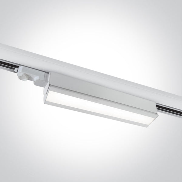 One Light 65026T/W/C WHITE LED 40W CW LINEAR TRACK LIGHT ADJUSTABLE 230V