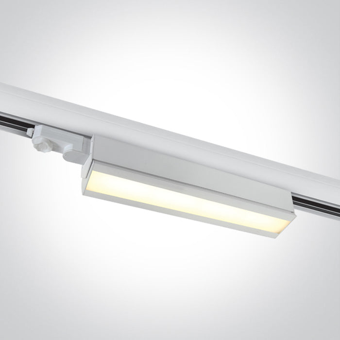 One Light 65026T/W/V WHITE 40W CCTV TRACK LIGHT ADJUSTABLE 230V