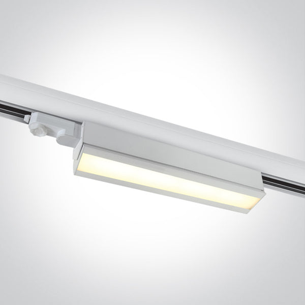 One Light 65026T/W/V WHITE 40W CCTV TRACK LIGHT ADJUSTABLE 230V