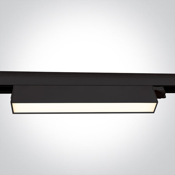 One Light 65028AT/B/V BLACK 24W CCTV LINEAR TRACK LIGHT 230V IP20