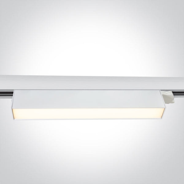 One Light 65028AT/W/V WHITE 24W CCTV LINEAR TRACK LIGHT 230V IP20