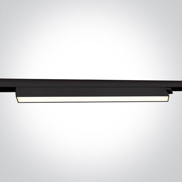 One Light 65028CT/B/V BLACK 48W CCTV LINEAR TRACK LIGHT 230V IP20