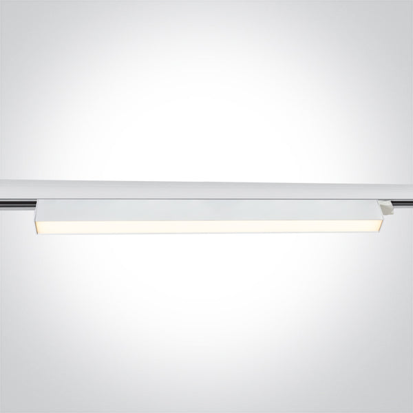 One Light 65028CT/W/V WHITE 48W CCTV LINEAR TRACK LIGHT 230V IP20