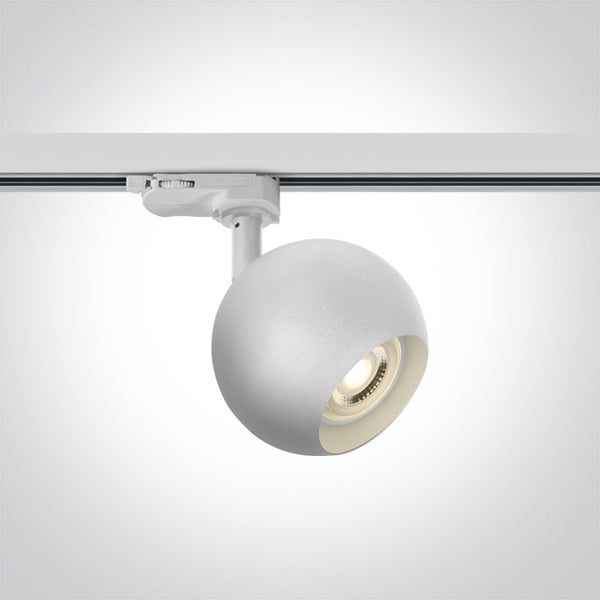 One Light 65105BT/W WHITE 10W GU10 TRACK SPOT 100-240V