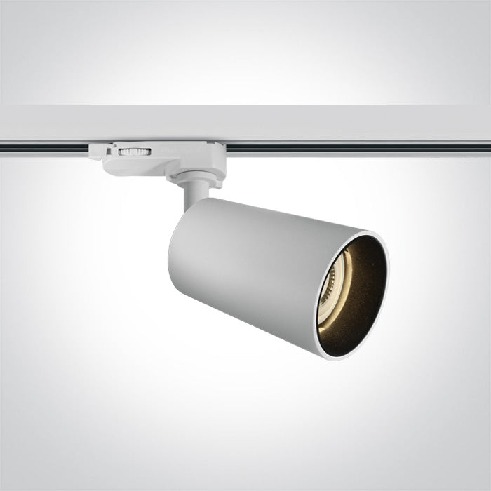One Light 65105CT/W WHITE 10W GU10 TRACK SPOT 100-240V DARK LIGHT