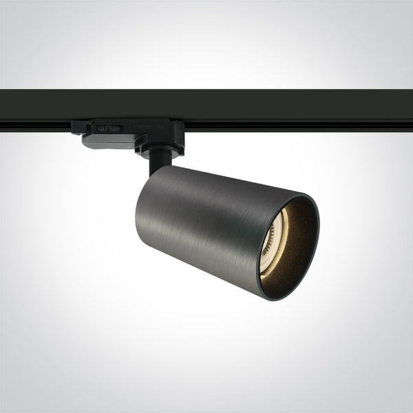 One Light 65105CT/MG METAL GREY 10W GU10 TRACK SPOT 100-240V DARK LIGHT