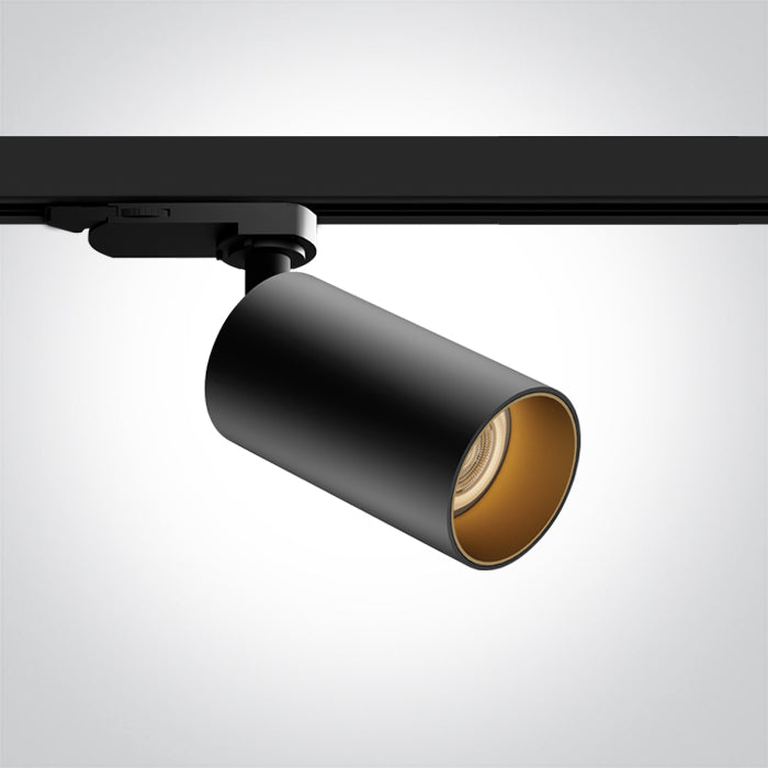 One Light 65105DT/B BLACK 10W GU10 TRACK SPOT 100-240V 