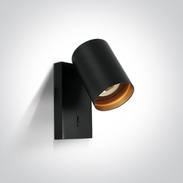 One Light 65105NA/B BLACK GU10 10W DARK LIGHT WITH SWITCH