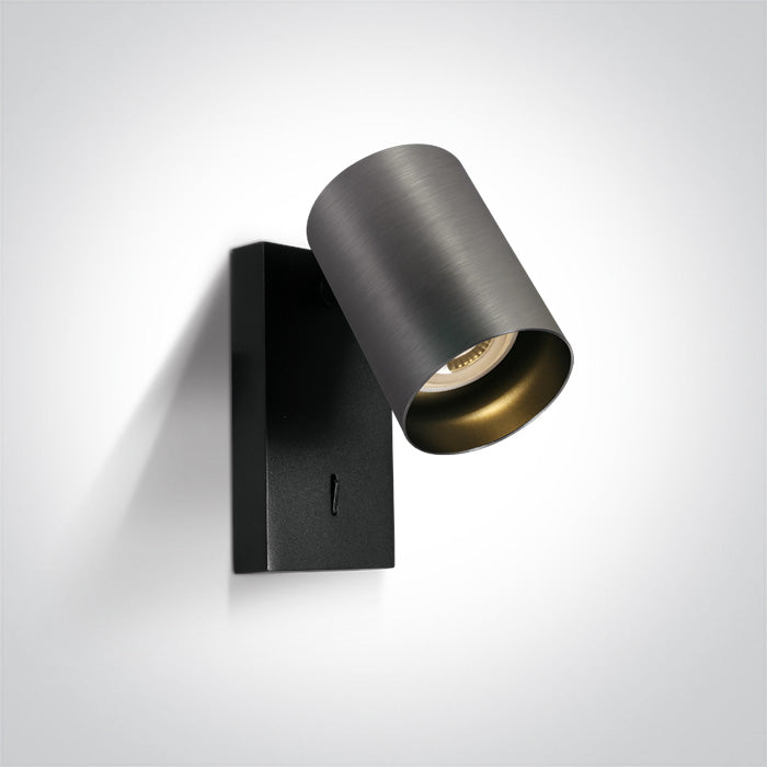 One Light 65105NA/MG METAL GREY GU10 10W DARK LIGHT WITH SWITCH