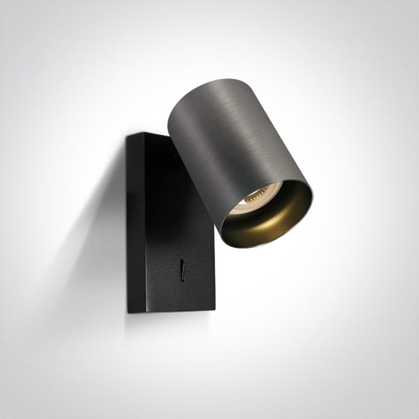One Light 65105NA/MG METAL GREY GU10 10W DARK LIGHT WITH SWITCH
