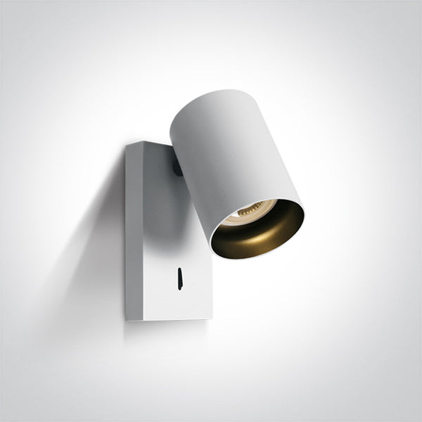 One Light 65105NA/W WHITE GU10 10W DARK LIGHT WITH SWITCH