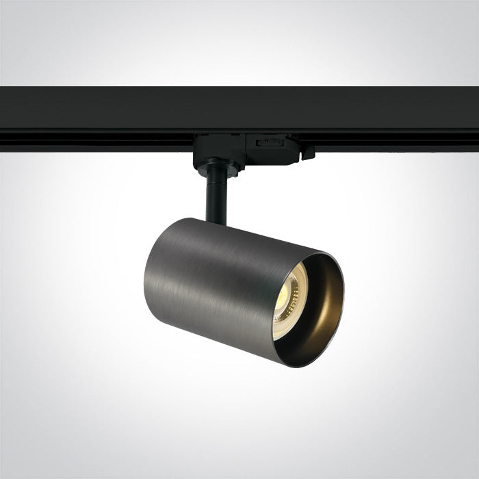 One Light 65105NT/MG METAL GREY GU10 10W TRACK SPOT DARK LIGHT