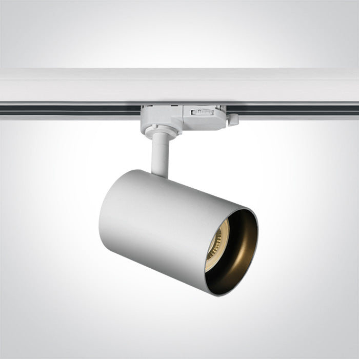 One Light 65105NT/W WHITE GU10 10W TRACK SPOT DARK LIGHT