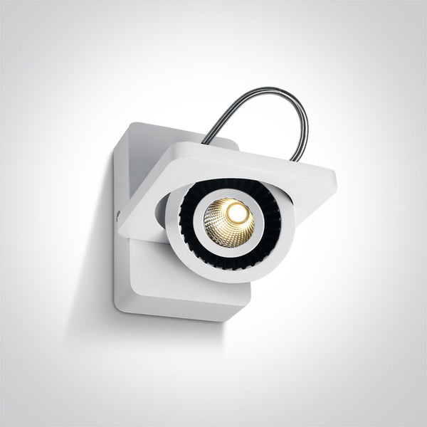 One Light 65107/W/W WHITE LED 7W WW IP20 ADJUSTABLE 100-240v