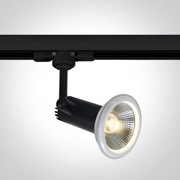 One Light 65111AT/B BLACK E27 75w TRACK SPOT