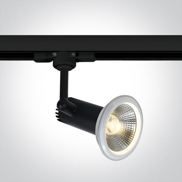 One Light 65111AT/B BLACK E27 75w TRACK SPOT