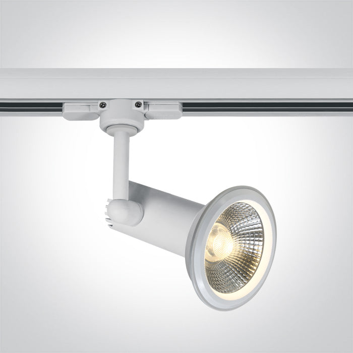 One Light 65111AT/W WHITE E27 75w TRACK SPOT