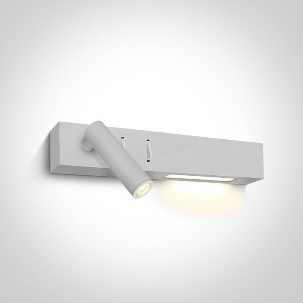 One Light 65146/W/W WHITE LED 3W + LED 6W WW WALL LAMP IP20 230v