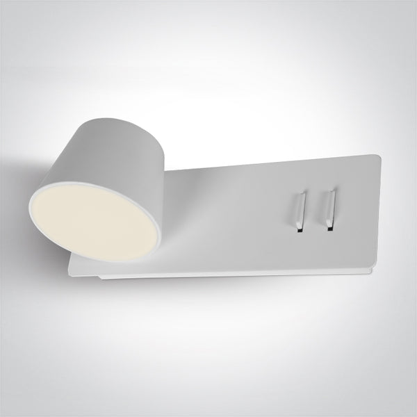 One Light 65147/W/W WHITE LED 6W+4W UPLIGHT WW IP20 230V LEFT