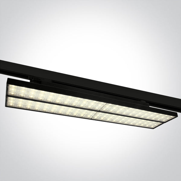 One Light 65168T/B/W BLACK SMD 50W WW TRACK LIGHT ADJUSTABLE 230V