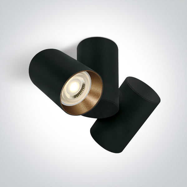 One Light 65205E/B BLACK GU10 2x10w DARK LIGHT