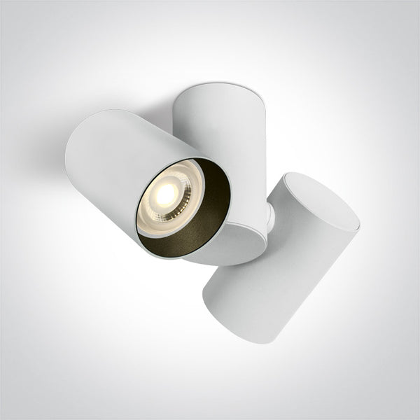One Light 65205E/W WHITE GU10 2x10w DARK LIGHT