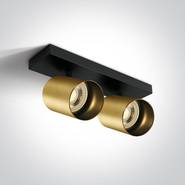 One Light 65205N/BBS BRUSHED BRASS GU10 2x10W DARK LIGHT