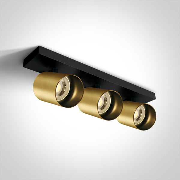 One Light 65305N/BBS BRUSHED BRASS GU10 3x10W DARK LIGHT