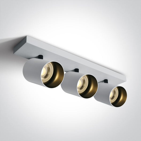 One Light 65305N/W WHITE GU10 3x10W DARK LIGHT