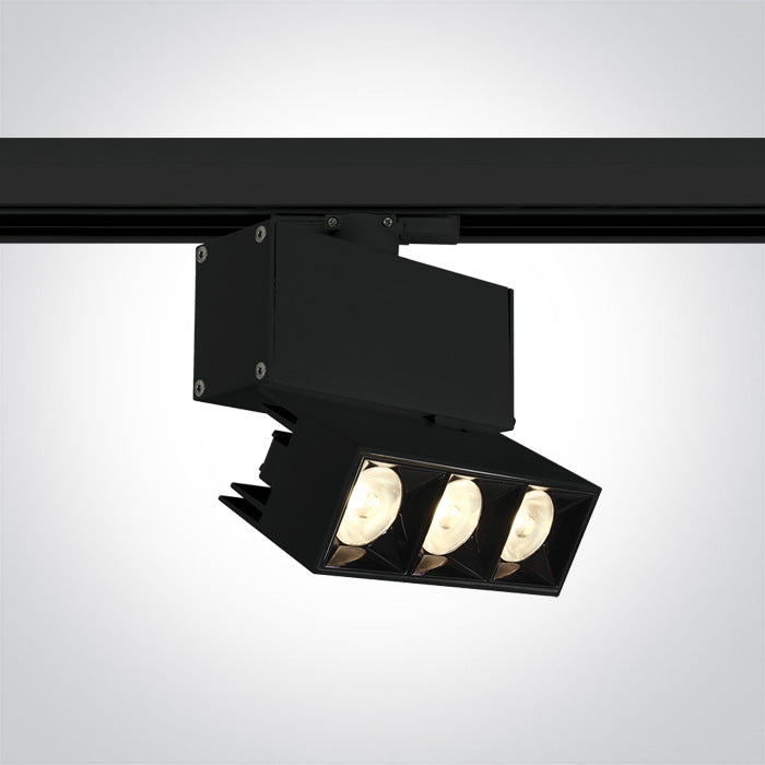 One Light 65306BT/B/W BLACK TRACK LIGHT ADJUSTABLE 12W WW 38deg IP20 230V