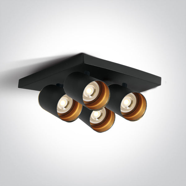 One Light 65405N/B BLACK GU10 4x10W DARK LIGHT