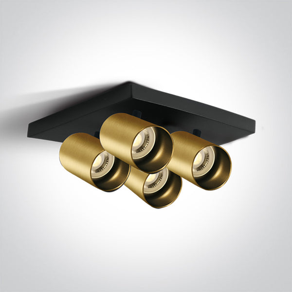 One Light 65405N/BBS BRUSHED BRASS GU10 4x10W DARK LIGHT