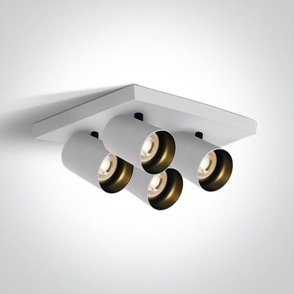One Light 65405N/W WHITE GU10 4x10W DARK LIGHT