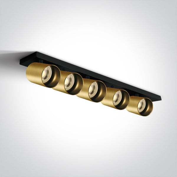 One Light 65505N/BBS BRUSHED BRASS GU10 5x10W DARK LIGHT